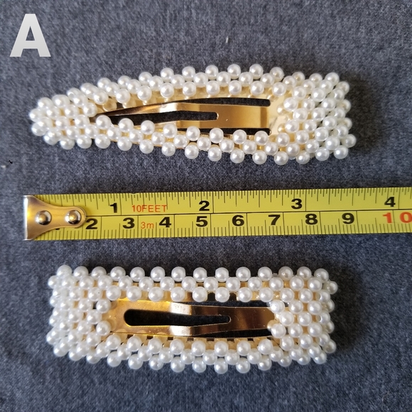 3/$25 Hair Clip Faux Fancy Pearls Set A/B - Picture 4 of 5